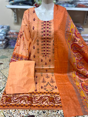 Embroided Lawn with Lawn Dupatta