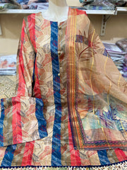 AK Zouq Exclusive Digital Lawn Suit with Diamond Dupatta