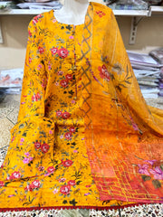 AK Zouq Exclusive Digital Lawn Suit with Diamond Dupatta