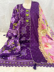 Luxury 3-Piece Embroidered Lawn Suit | Summer Eid Collection 2025