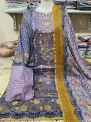 Embroidered Lawn with Vibrant Chiffon Dupatta